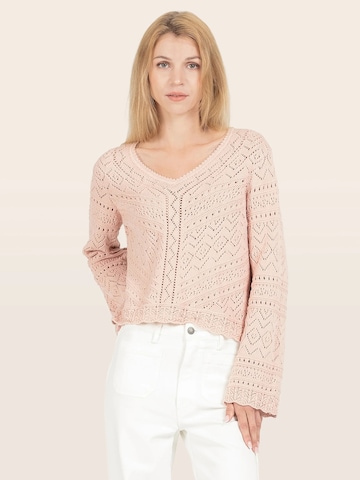 Pullover ' Keep It Simple ' di Odd Molly in rosa: frontale