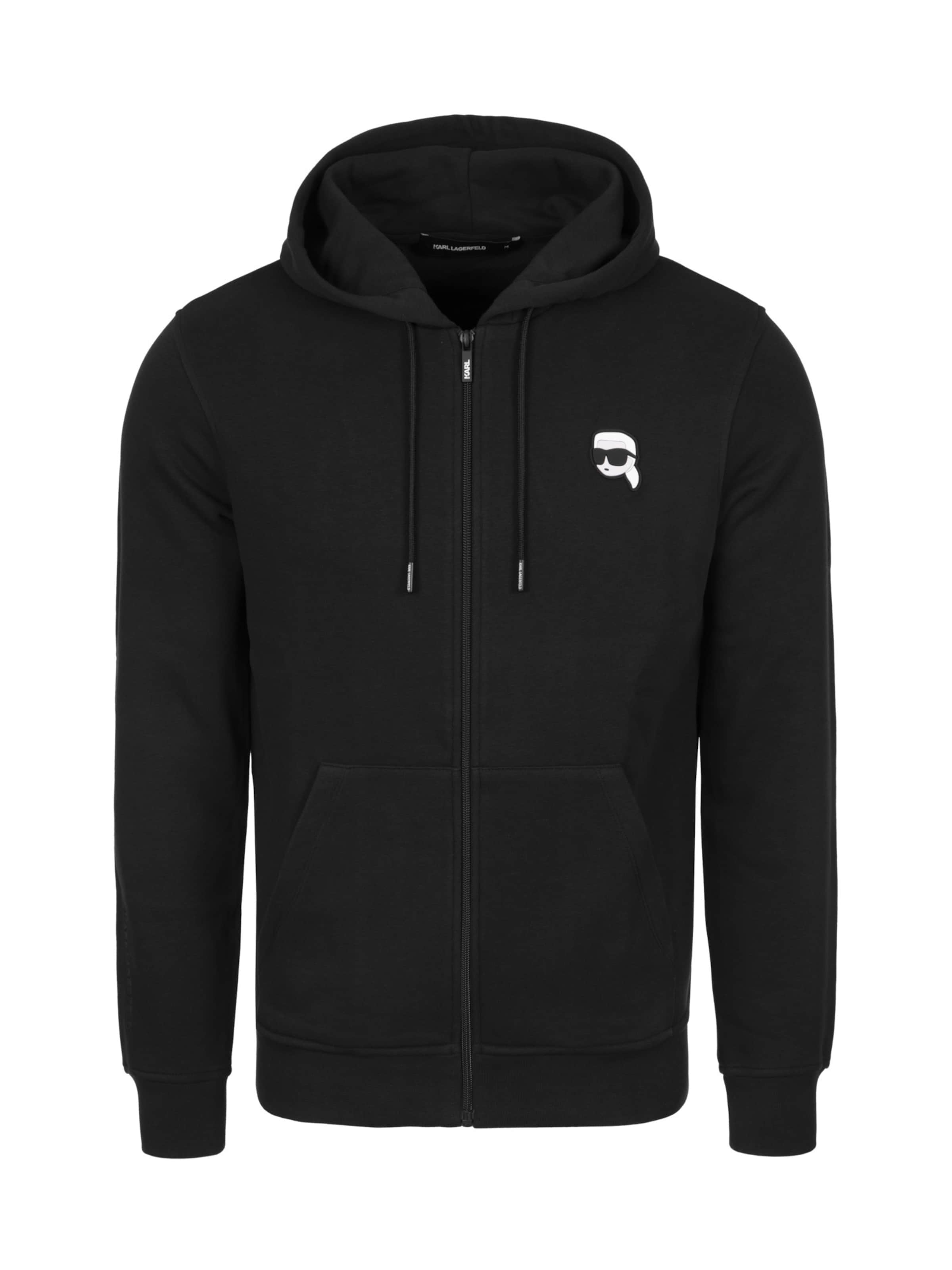 Giacca di felpa di Karl Lagerfeld in nero: frontale
