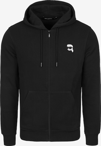 Karl Lagerfeld - Casaco em moletão em preto: frente