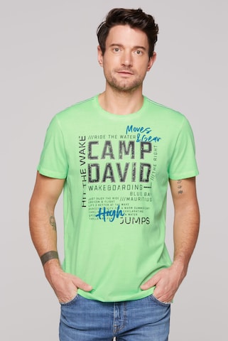 CAMP DAVID Tričko – zelená: přední strana