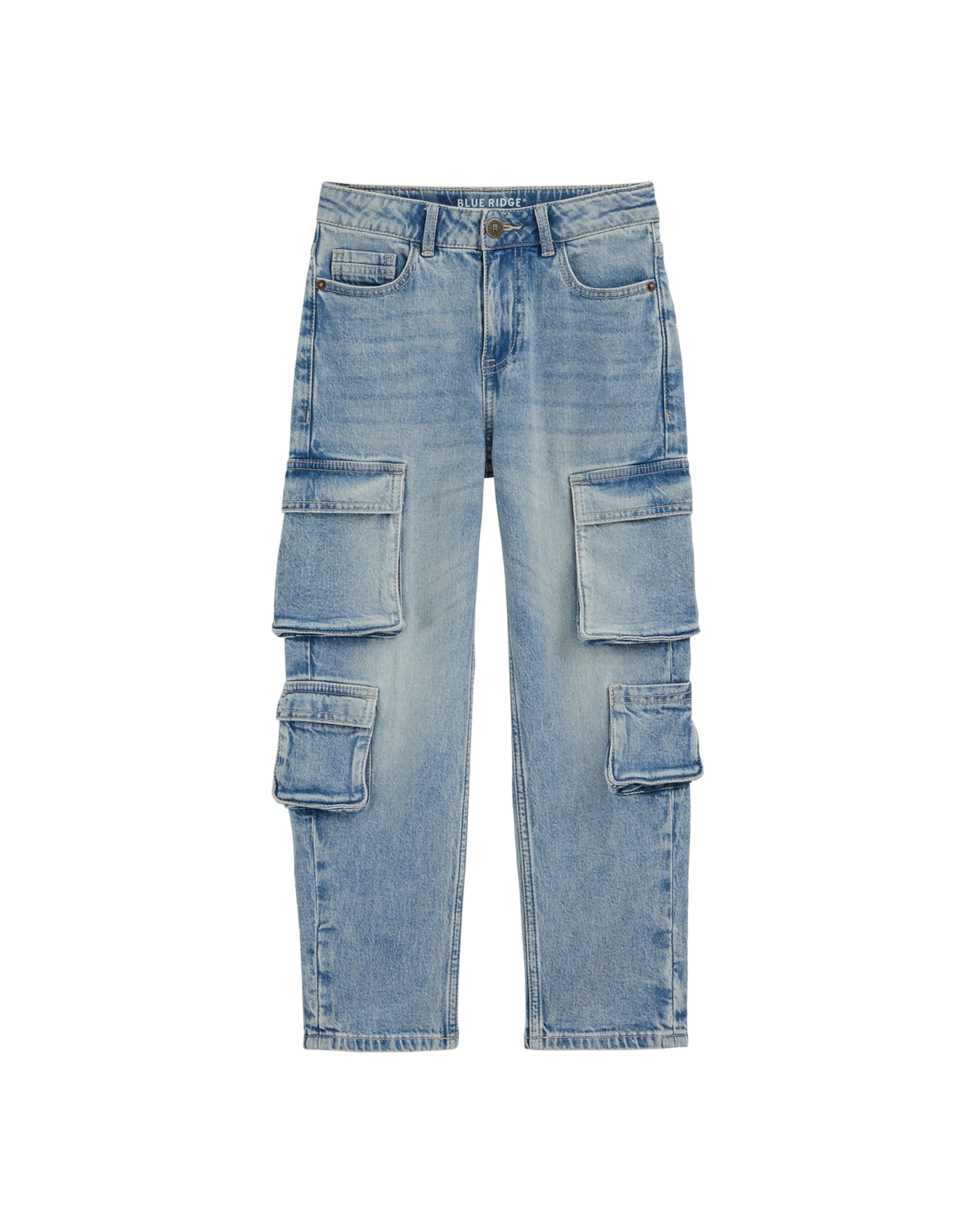 WE Fashion Loosefit Jeans i blå: framsida