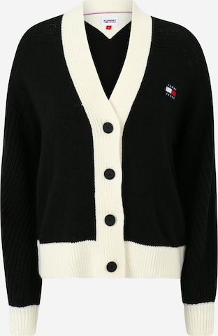 Tommy Jeans Knit Cardigan in Black: front