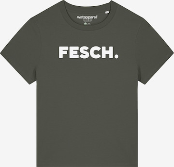 Maglietta ' Fesch ' di Watapparel in verde: frontale