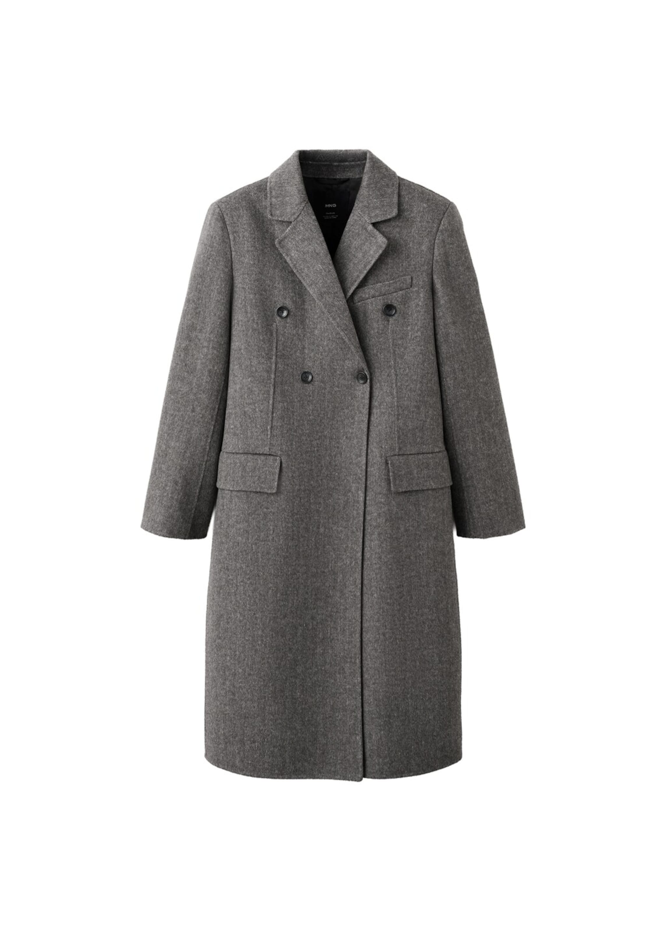 MANGO Between-Seasons Coat 'Vinci' in Grey: front
