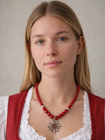 Allgäu Rebell Necklace 'Heidi' in Red: front