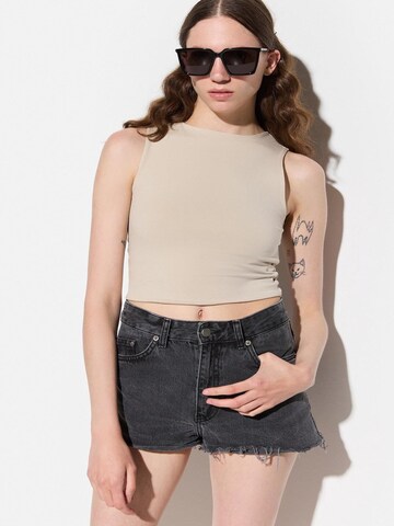 No Matter What Top in Beige: front