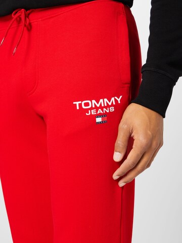 Tommy Jeans Zúžený Kalhoty – červená