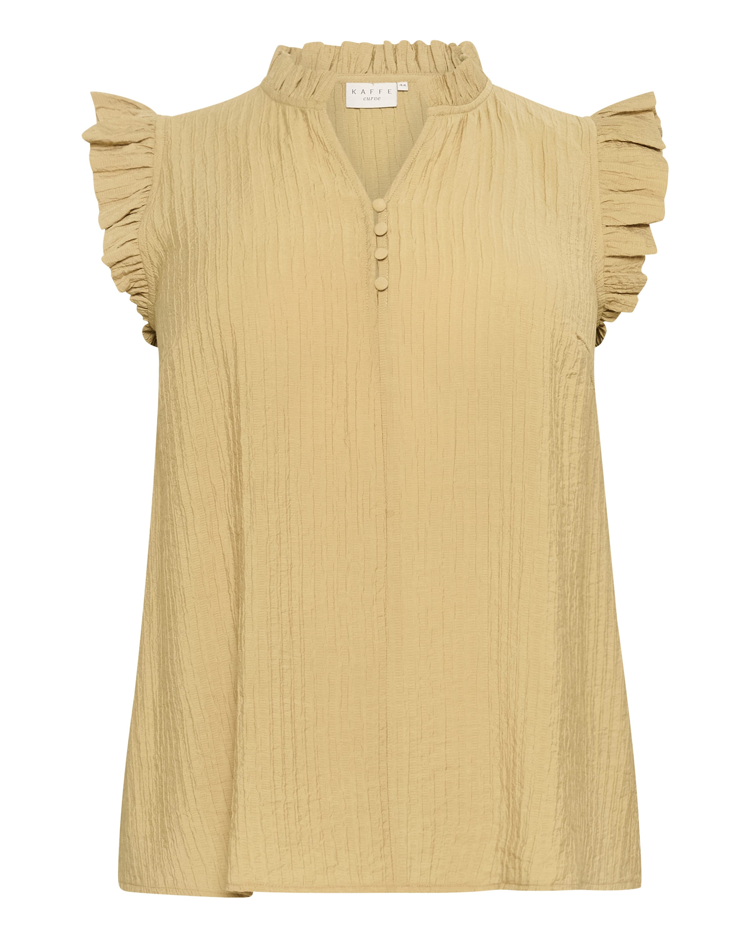 Chemisier 'Lyana' KAFFE CURVE en jaune : devant