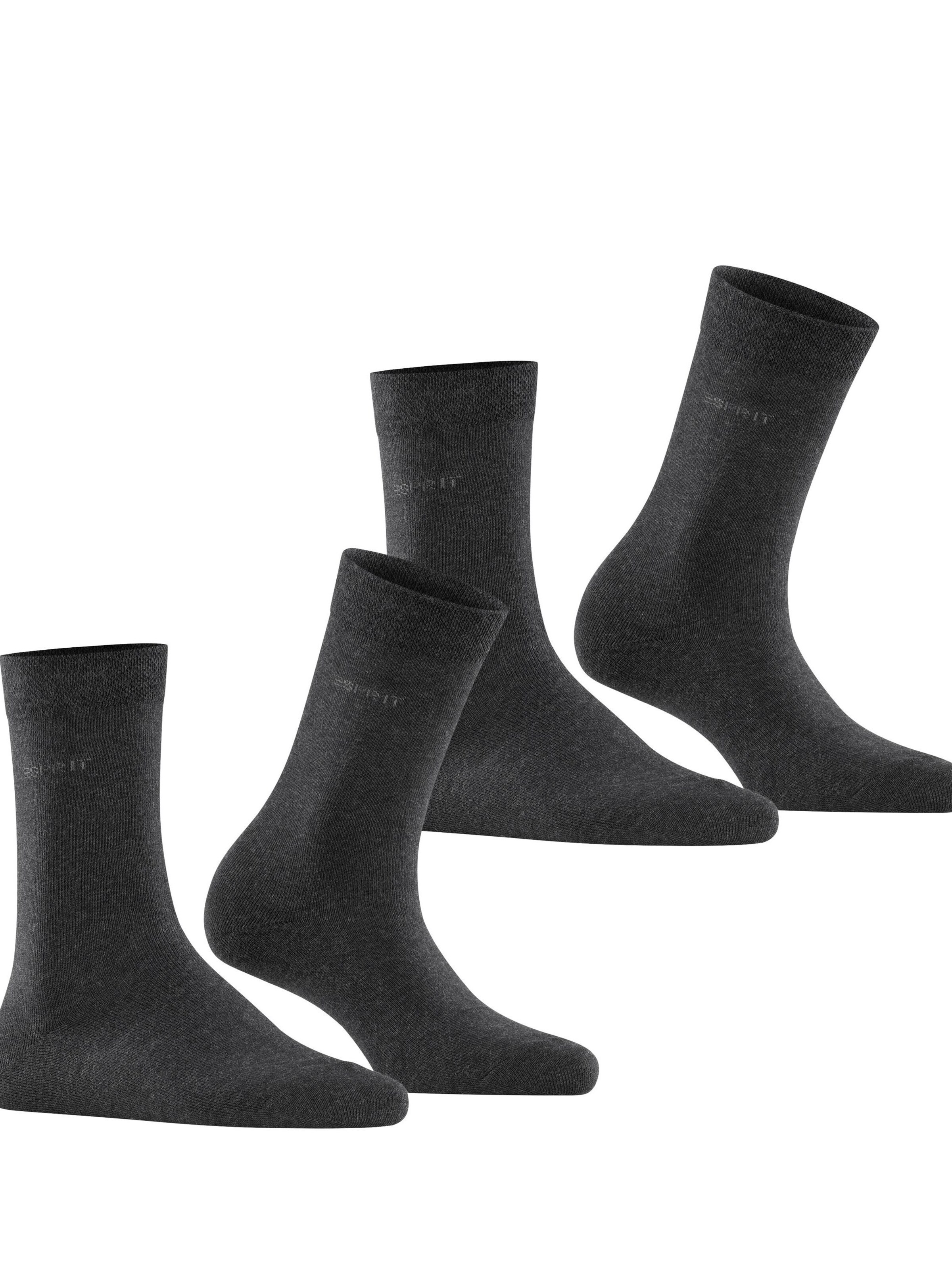 ESPRIT Socken 'Basic Easy 2-Pack'‌‌‌ in Grau