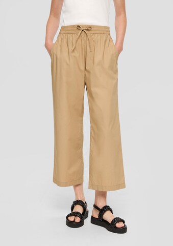 Loosefit Pantalon s.Oliver en beige : devant