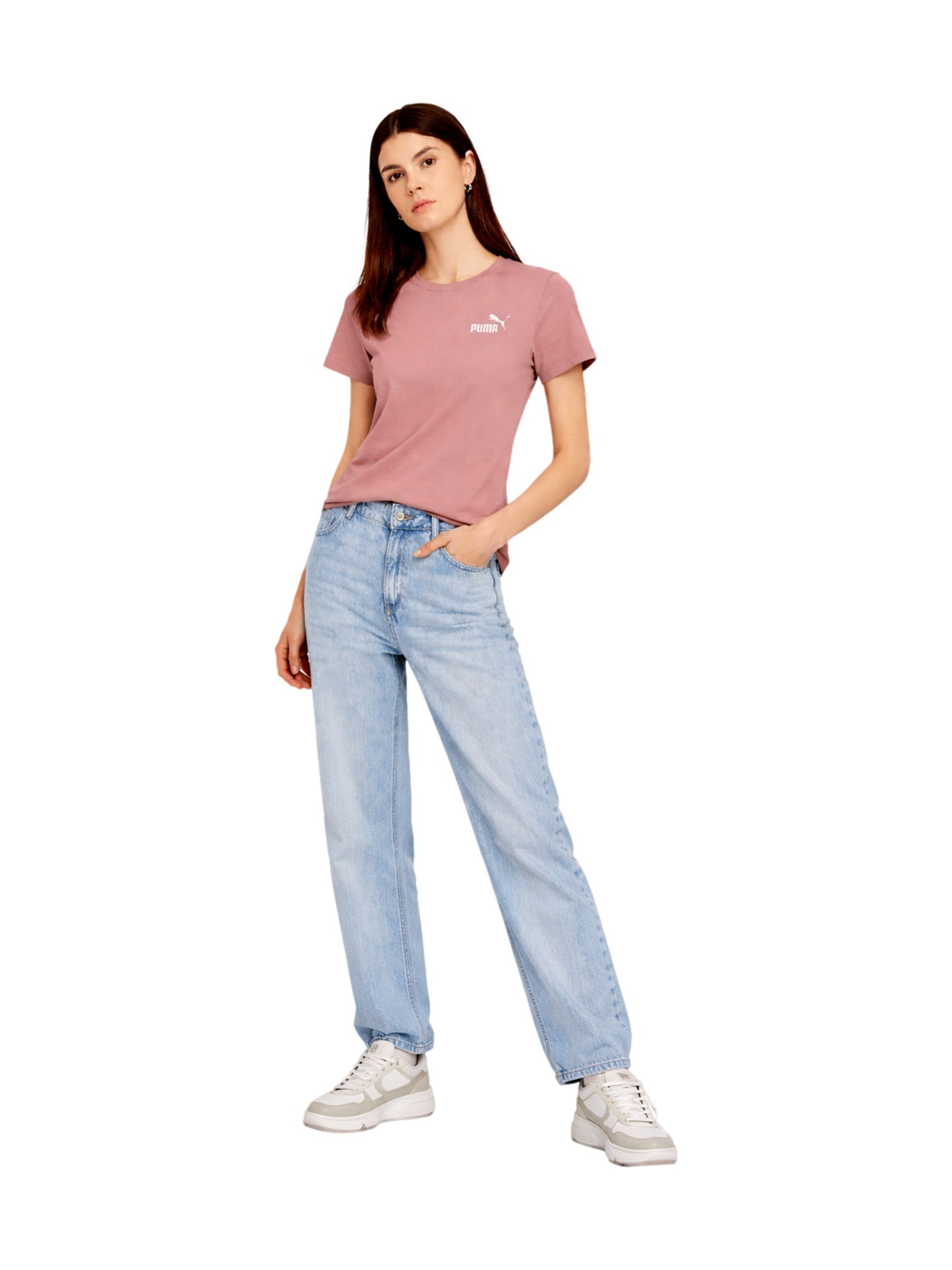 PUMA Shirts 'ESS SMALL No. 1' i brun