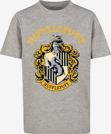 F4NT4STIC Shirt 'Harry Potter Hufflepuff Crest' in Grau: predná strana
