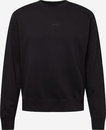 BOSS Orange Sweatshirt 'Wefade' in Schwarz: predná strana