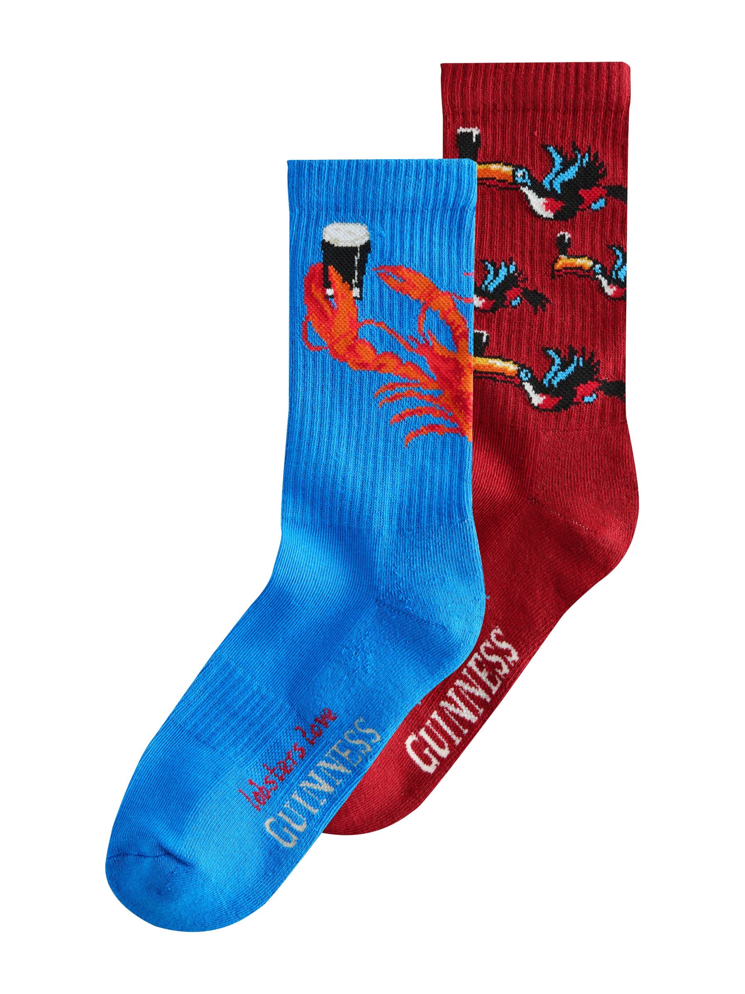 Șosete 'Guinness Licence' de la Next pe roșu: față