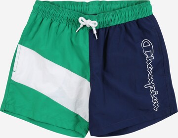 Champion Authentic Athletic Apparel - Badeshorts en verde: frente