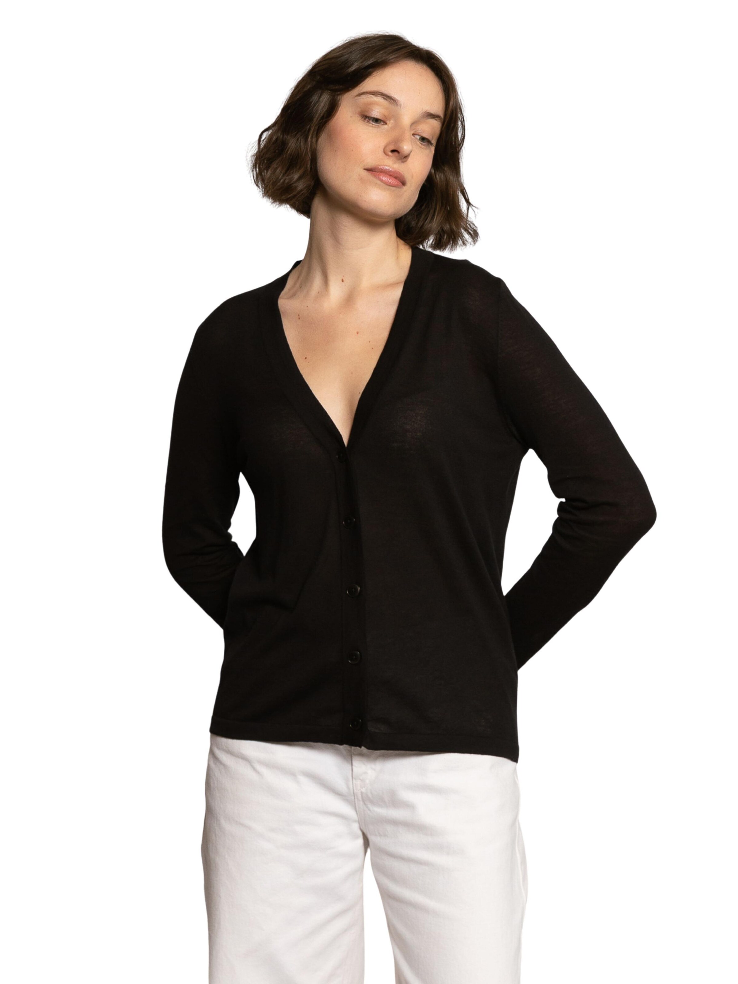 Cardigan 'Plume' LDB en noir
