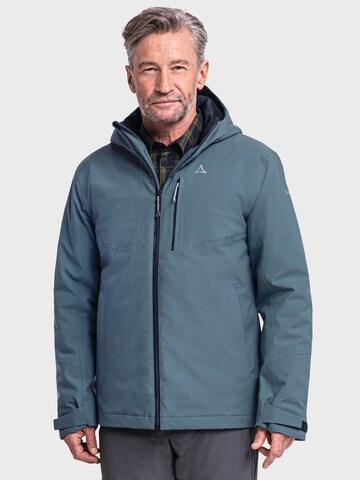 Schöffel Outdoorjas in Blauw: voorkant