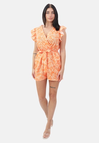 Elara Jumpsuit in Oranje: voorkant