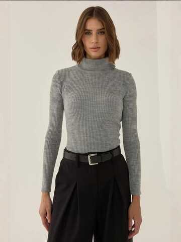 Hiccup Pullover in Grau: Vorderseite