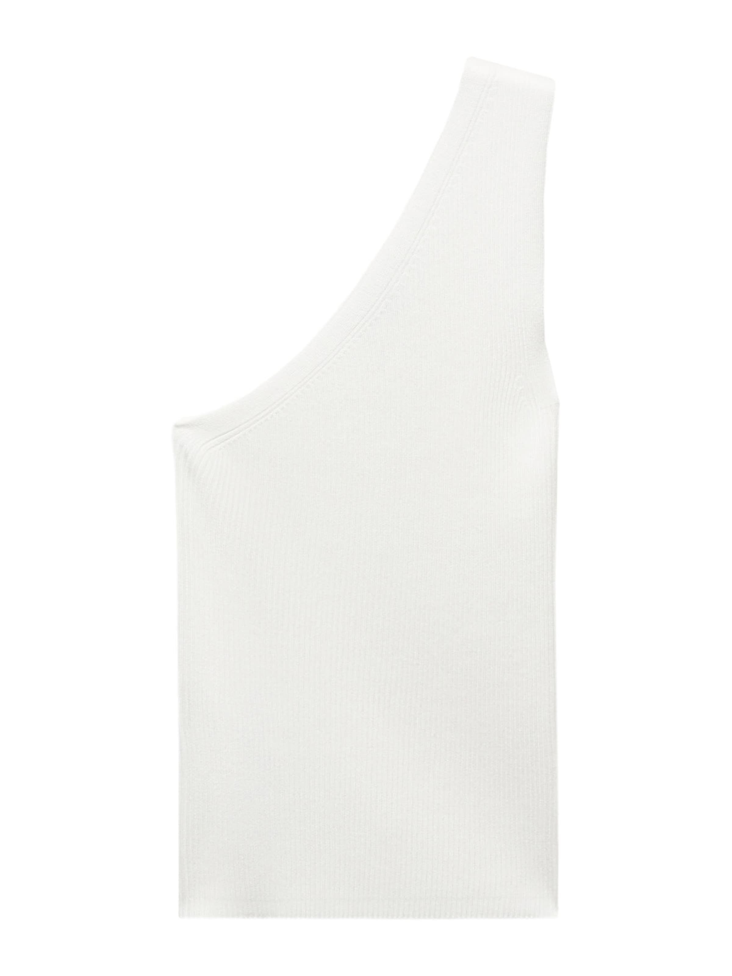 MANGO Knitted top 'ASIM' in White: front