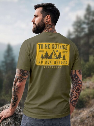Neverless Shirt 'Think Outside' in Green