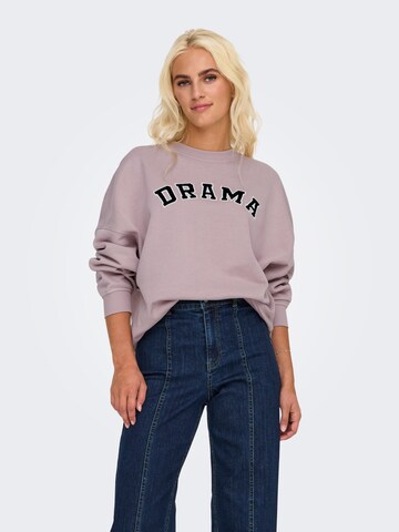 ONLY Sweatshirt 'ONLKAITLYN' in Lila: Vorderseite