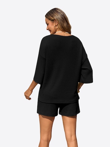 Imily Bela Set: Shirt und Shorts in Schwarz