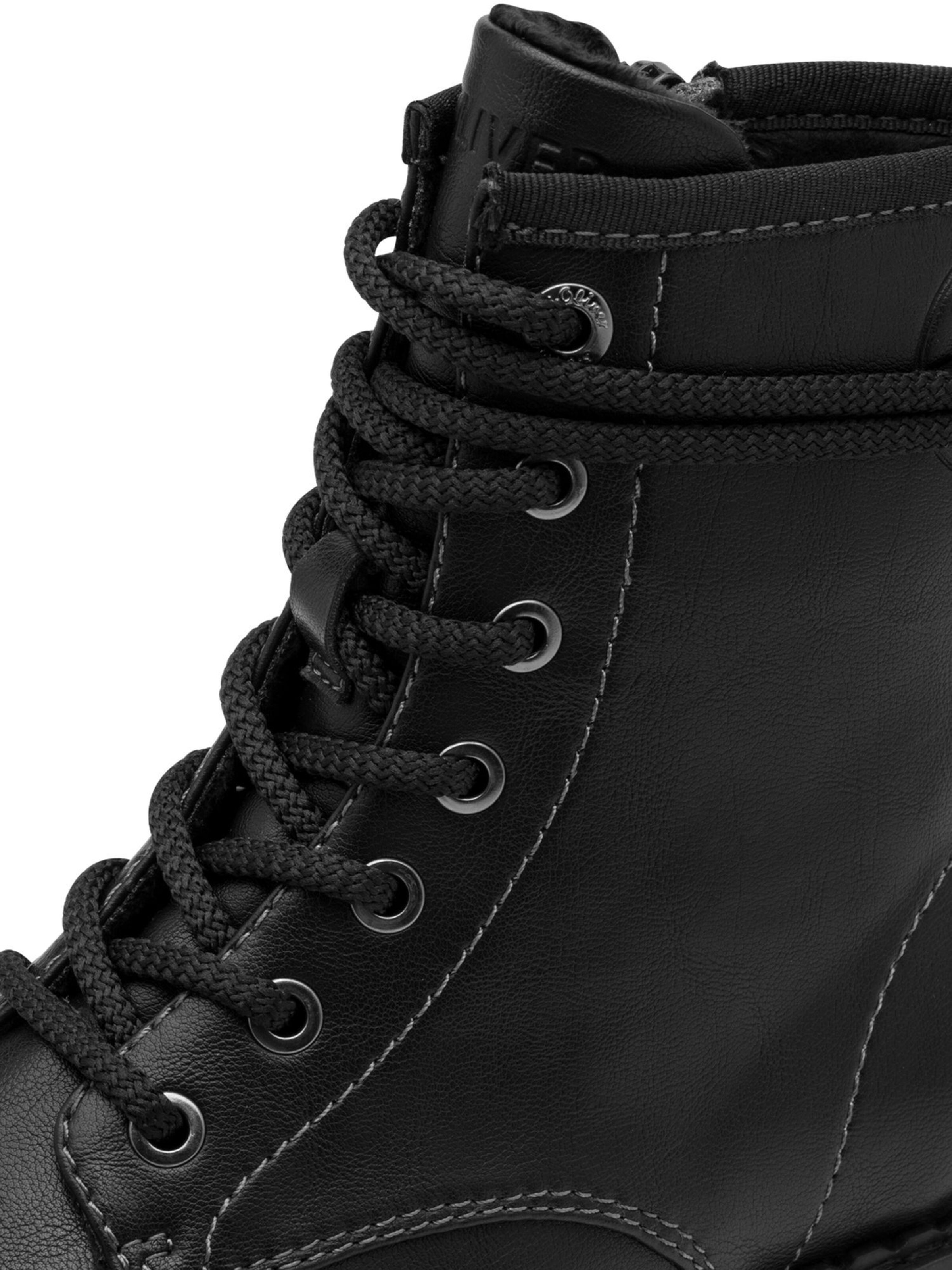 s.Oliver Lace-Up Ankle Boots in Black