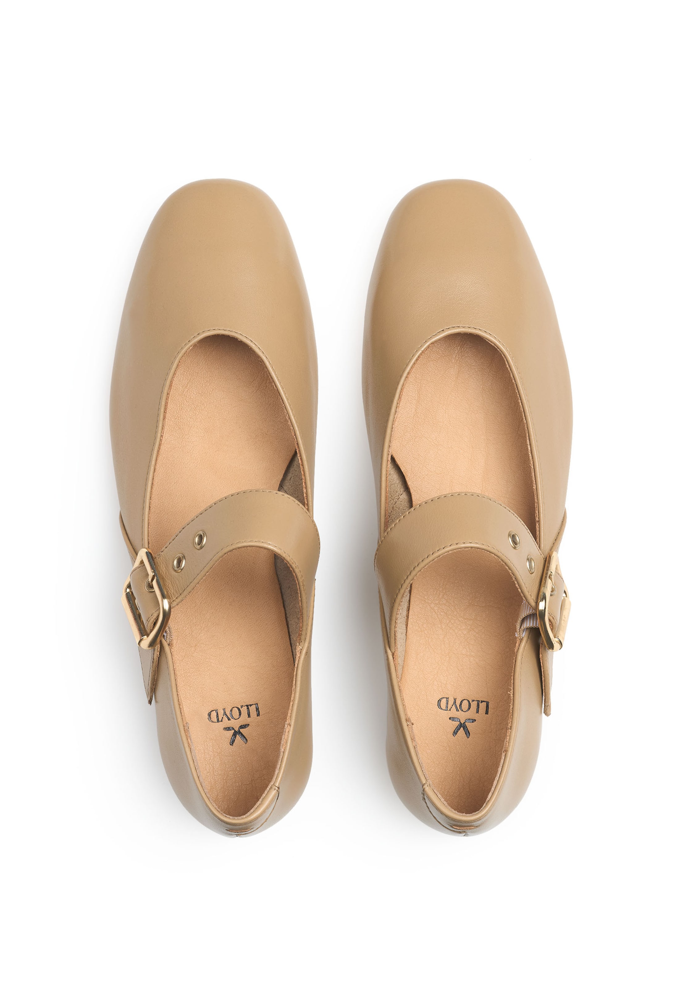 LLOYD Ballet Flats with Strap in Beige