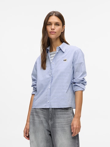 Karl Lagerfeld - Blusa 'Ikon' em azul: frente