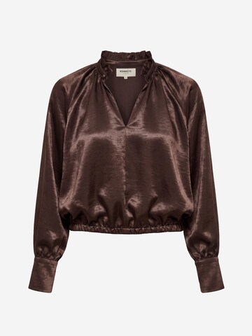Honnête Atelier Blouse 'Lavinia' in Bruin