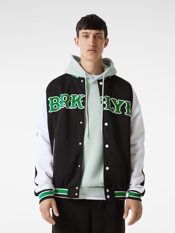 Bershka Between-Season Jacket in Black: front