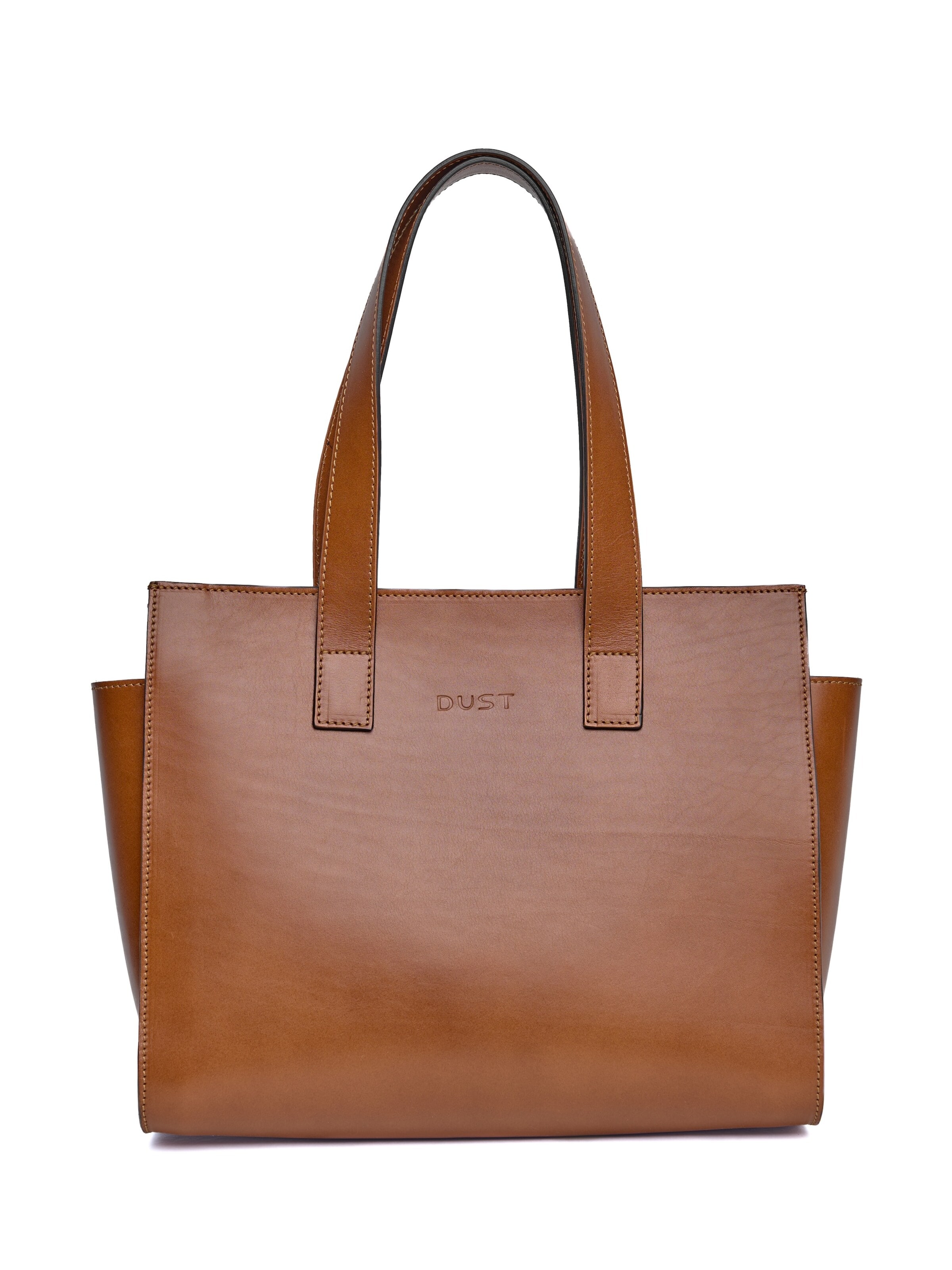 THE DUST COMPANY Shopper 'Leather Tote Brown Aspen Collection' in Brown: front