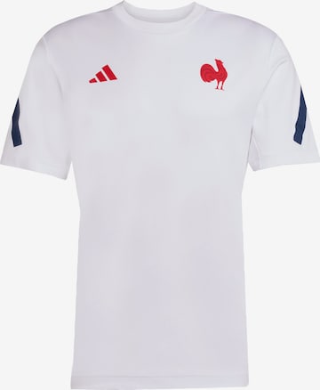 T-Shirt fonctionnel 'Frankreich Travel' ADIDAS PERFORMANCE en blanc : devant
