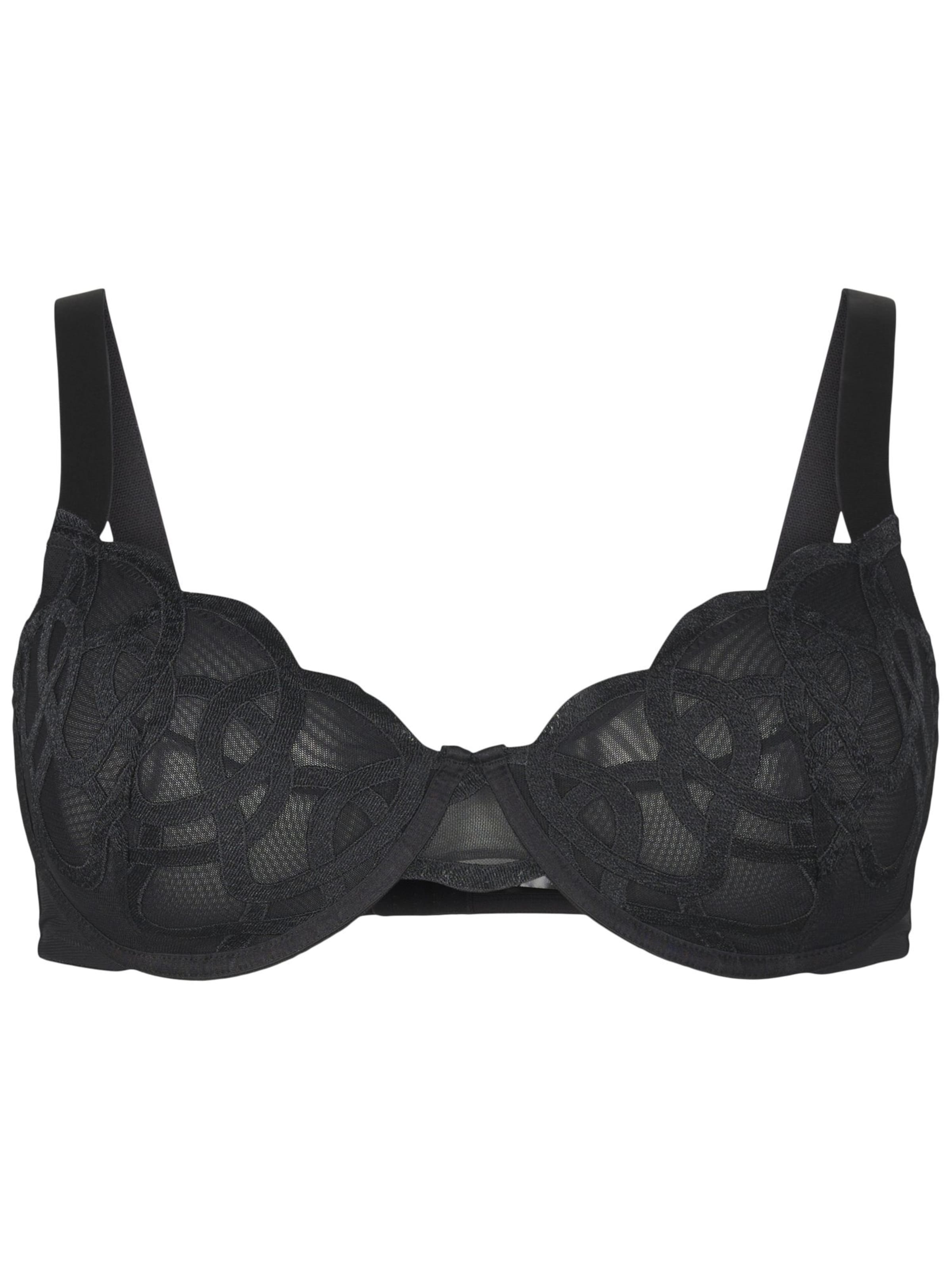 Devoted by Zizzi Õlapaelteta topp Rinnahoidja 'Lblanka', värv must: eest vaates