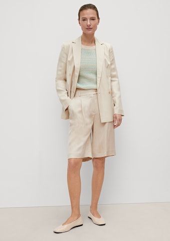 COMMA Wide leg Pleat-front trousers in Beige