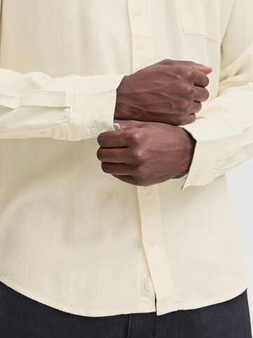 BLEND Regular fit Button Up Shirt 'Bobby' in White