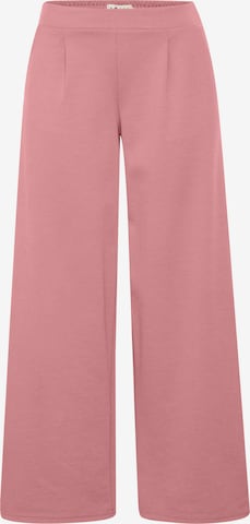 ICHI Pleat-Front Pants 'Kate' in Pink: front