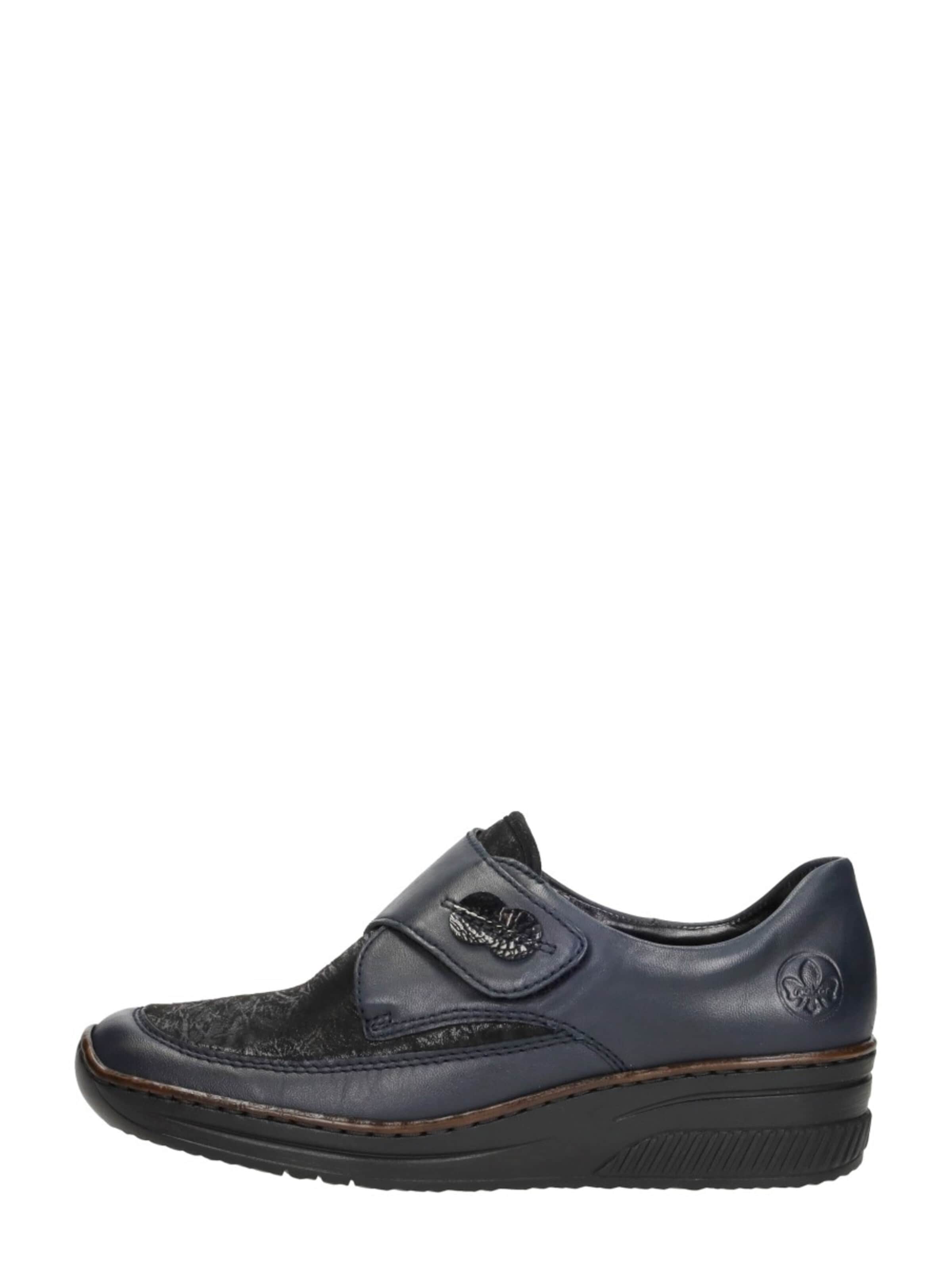 Rieker Slip-ons 'Klittenband' in Blue: front
