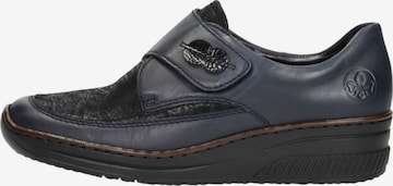 Chaussure basse 'Klittenband' Rieker en bleu : devant