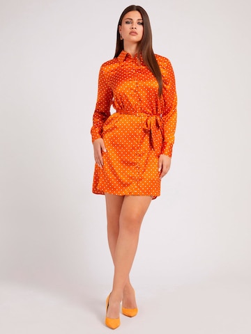 GUESS Shirt Dress in Orange