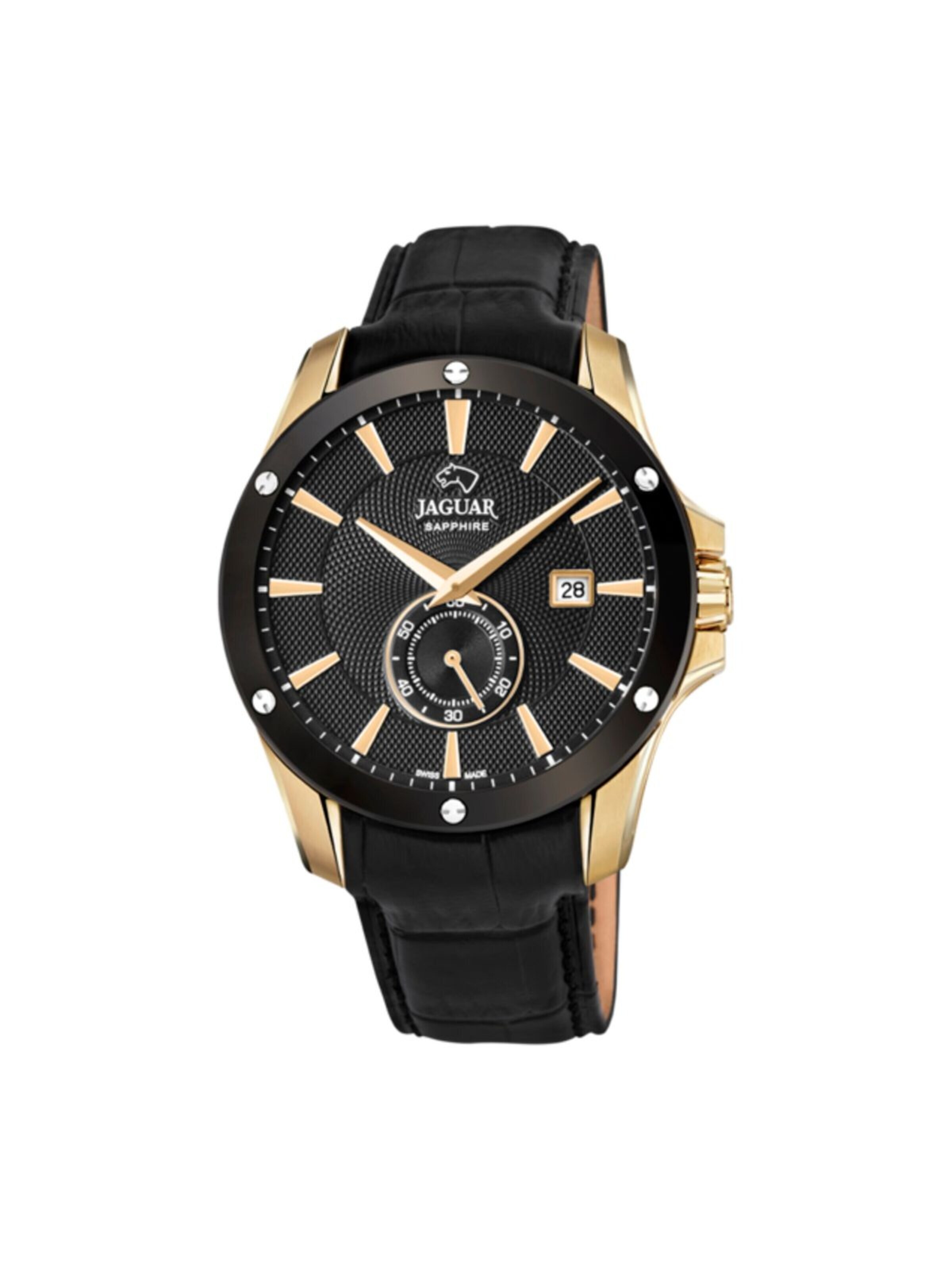 Montre à affichage analogique 'Acamar' Jaguar en noir : devant