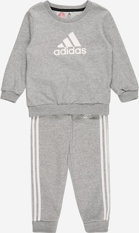 ADIDAS SPORTSWEAR Skinny Tracksuit 'Badge Of Sport French Terry' in Grey: front