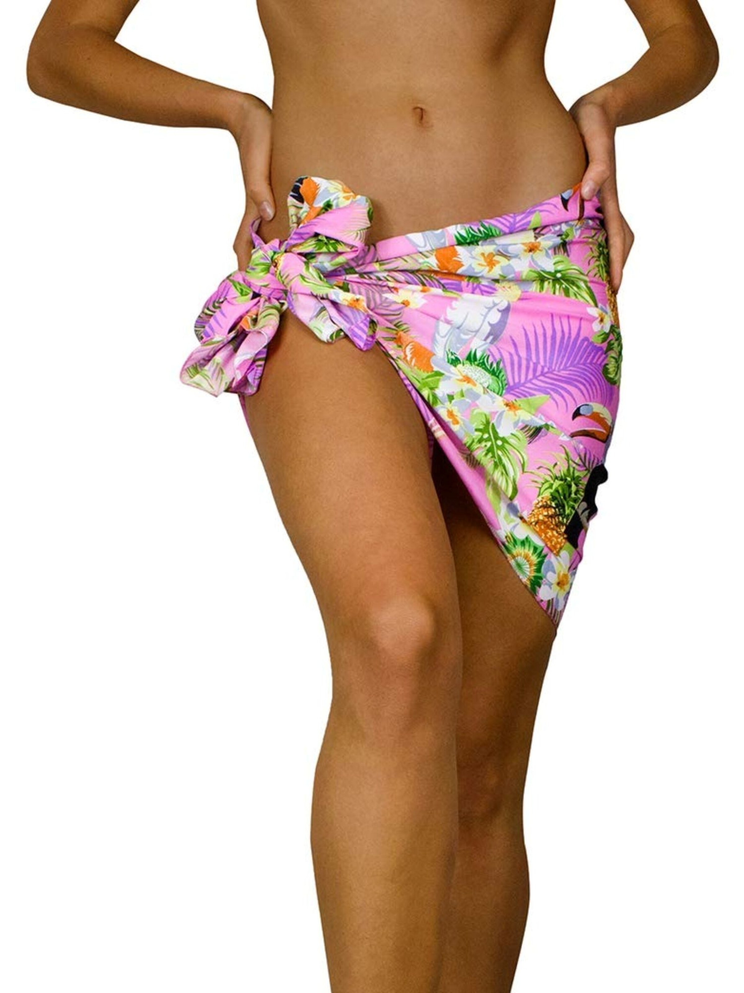 King Kameha Scarf 'Parrot Cockatoo' in Pink: front