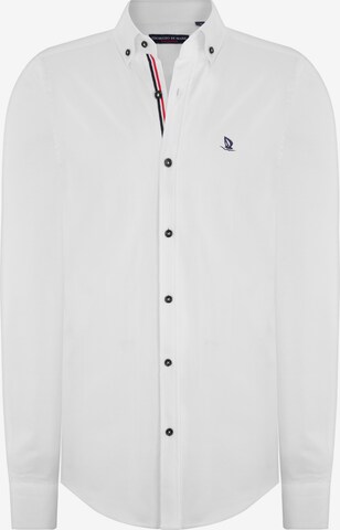 Coupe regular Chemise business Giorgio di Mare en blanc : devant