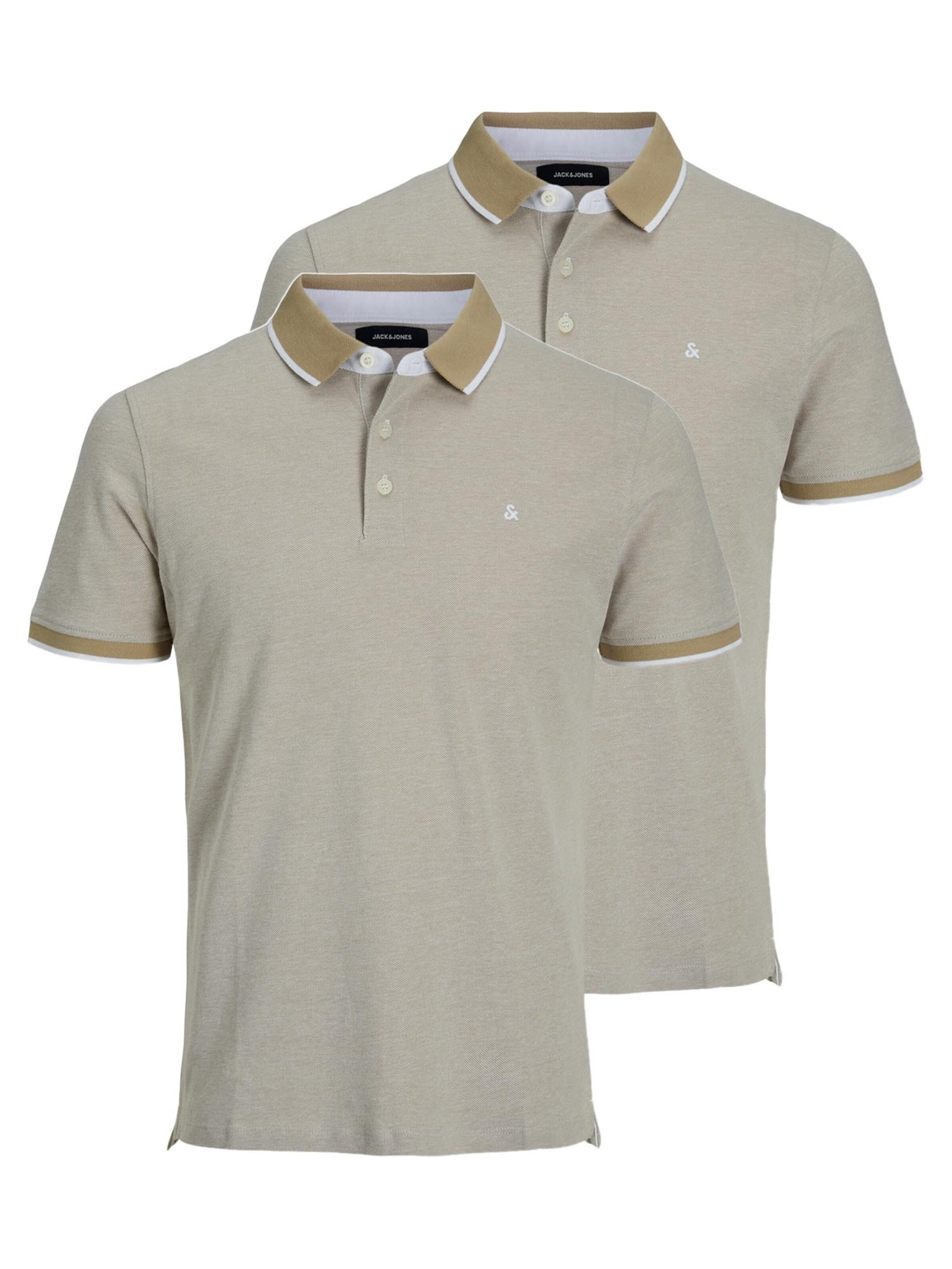 JACK & JONES Shirt 'Paulos - Slim Fit' in Beige: front
