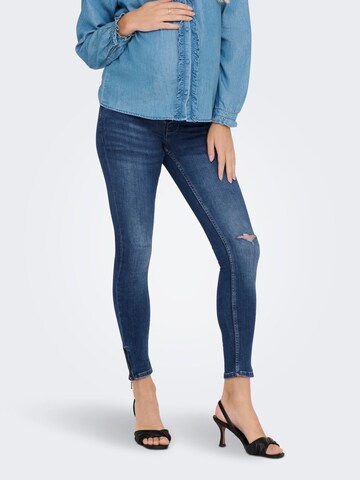 Skinny Jean 'Kendell' Only Maternity en bleu : devant