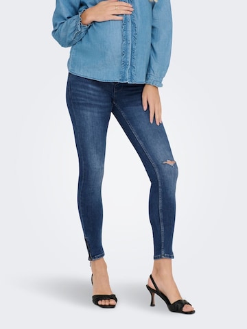Only Maternity Skinny Jeans 'Kendell' in Blue: front