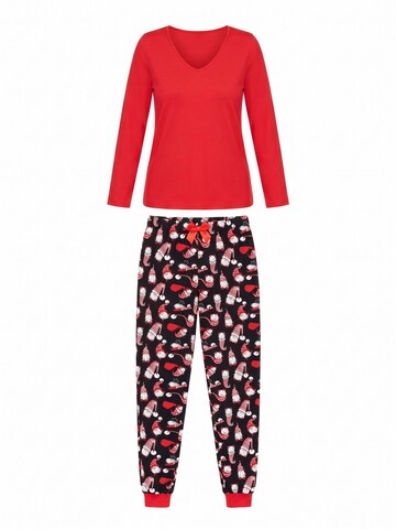 Donna Pajama 'Santi' in Red: front