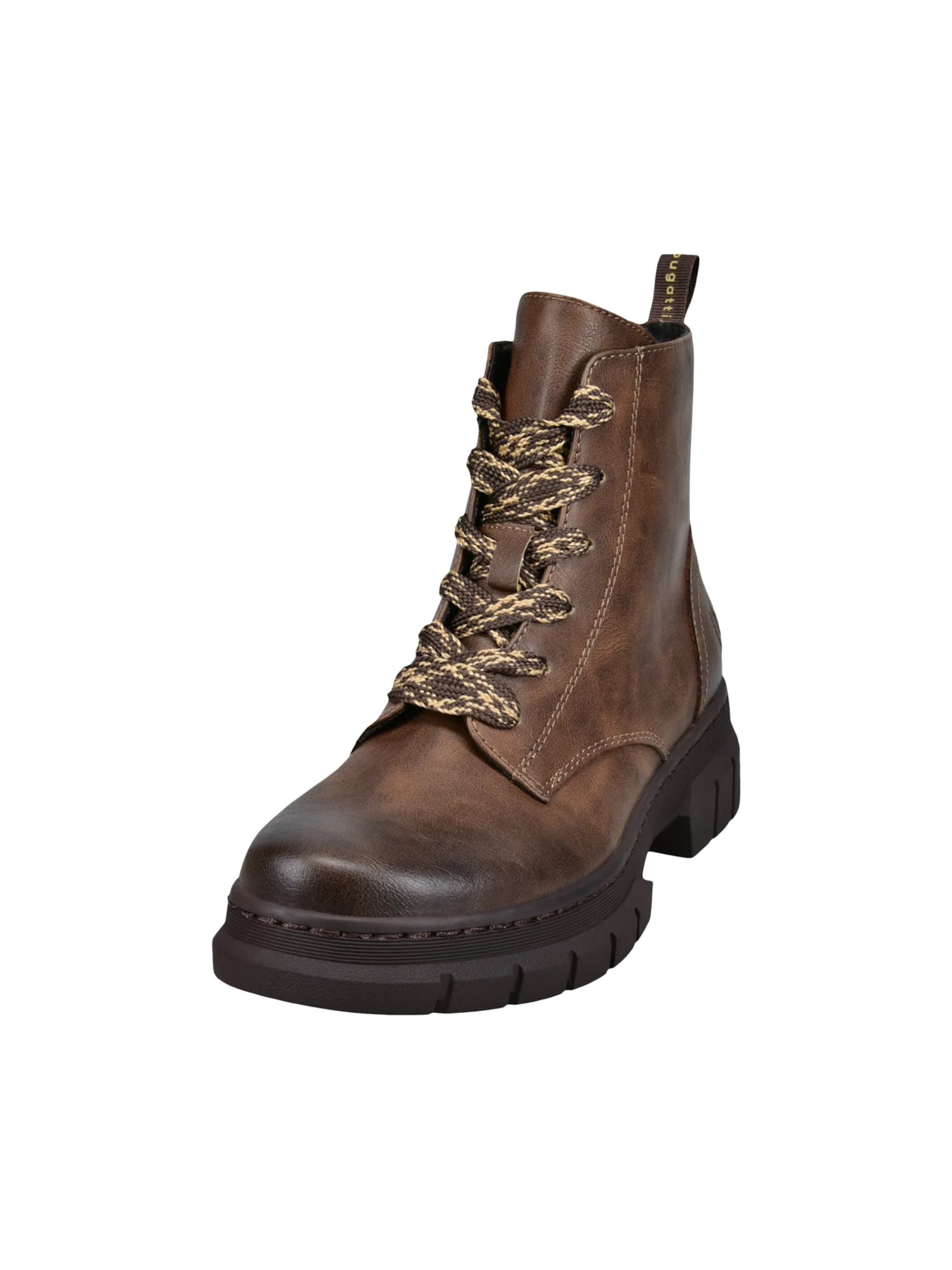 bugatti Ниски ботуши с връзки в кафяво